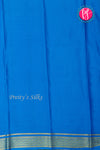 Pure Mysore Crepe Silk Saree-Royalblue And Tealblue-PA22355