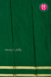 Pure Mysore Crepe Silk Saree -Rustorange And Green-PF86046