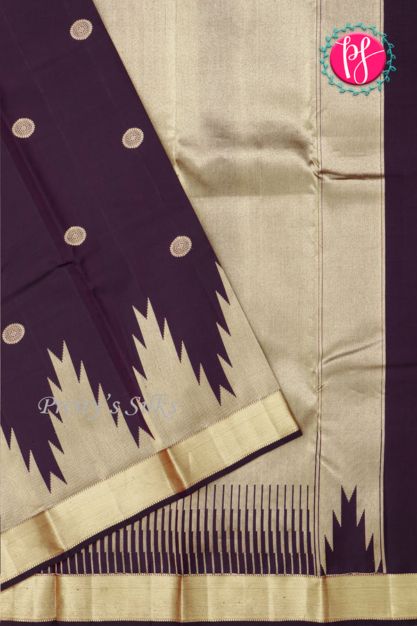 Pure Kanchipuram Silk Saree-Deepnavyblue-PA27247