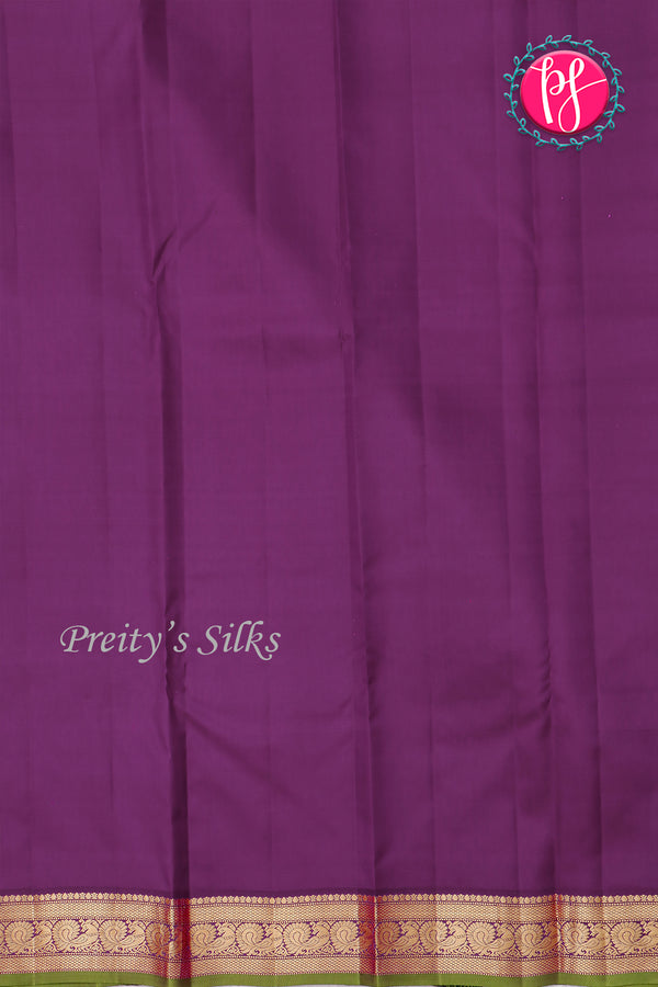 Pure Kanchipuram Silk Saree-Winishgrey-PA27118