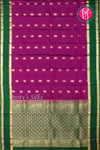 Half pure Kanchipuram Silk Saree-Deepwine And Green-PA27074