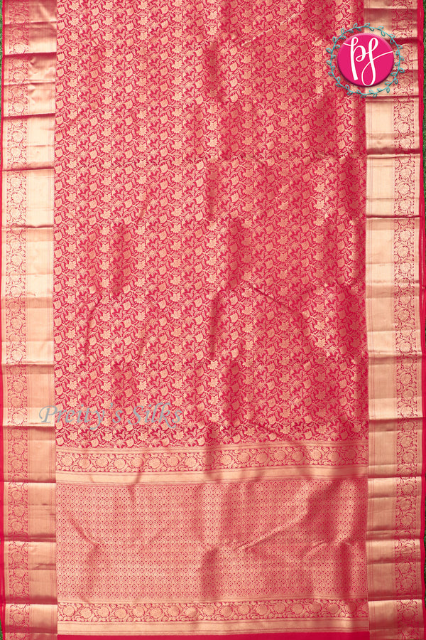 Pure Kanchipuram Silk Saree-Red-PA04486