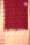 Pure Kanchipuram Silk Saree-Maroon And Lightpink-PF81310