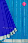 Pure Mysore Crepe Silk Saree-Royalblue And Tealblue-PA28962