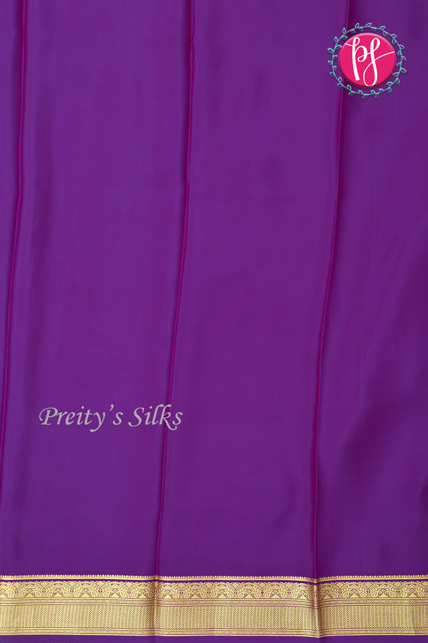 Pure Mysore Crepe Silk Saree-Purple-PF84310