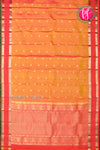 Half Pure Kanchipuram Silk Saree-Orange And Red-PA27022