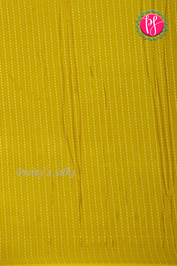 PURE KADDI BANARASI GEORGETTE SILK SAREE-Olive Green-PA23860