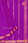 Pure Mysore Crepe Silk Saree-Lavender-PA33565