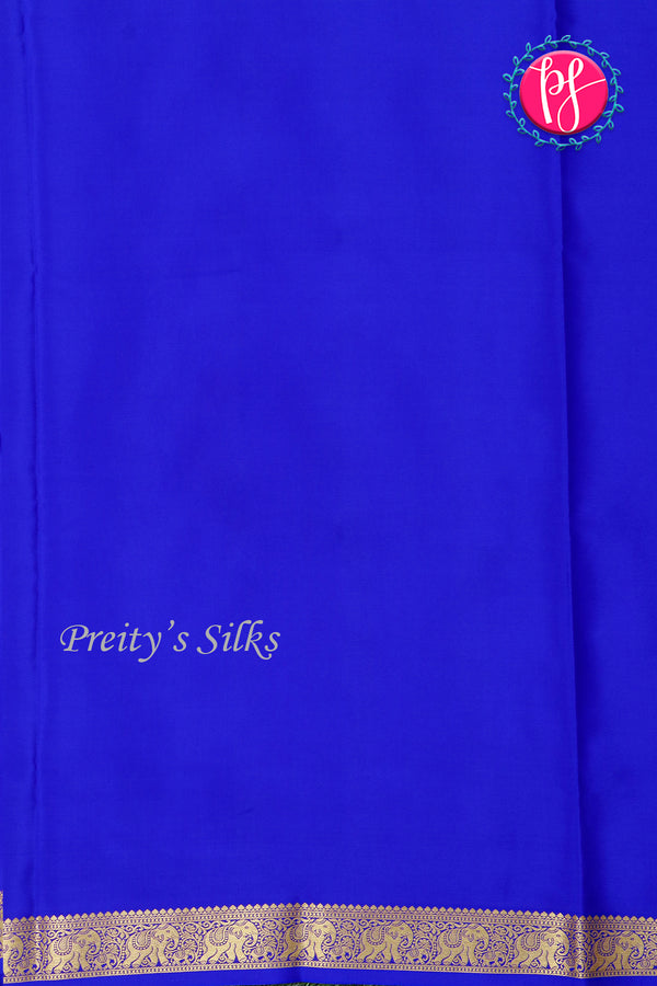 Pure Mysore Crepe Silk Saree-Royalblue-PA19804
