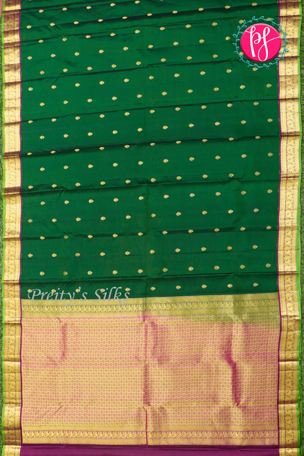Kanchipuram Soft Silk Saree-Green-PA20390