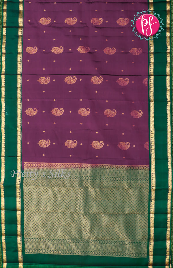 Half Pure Kanchipuram Silk Saree-PF68648