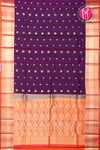 Pure Kanchipuram Silk Saree-Purple And Orange-PF75907