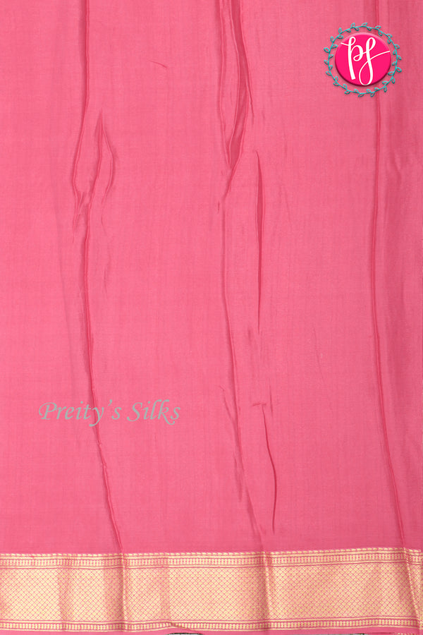 PURE KADDI BANARASI GEORGETTE SILK SAREE-Pastelpink-PA23868