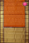 Pure Kanjeevaram Silk Saree-Rustorange And Deepbrown-PF62723