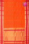 Half Pure Kanchipuram Silk Saree-Orange And Red-PA25793