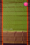 Half Pure Kanchipuram Silk Saree-Green And Deepbrwn-PA24684
