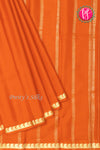 Pure Mysore Crepe Silk Saree-Orange-PA21766