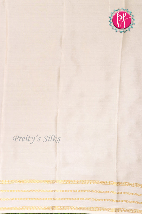 Pure Mysore Crepe Silk Saree -Red And White -PA01187