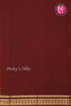 Pure Mysore Crepe Silk Saree-Rustorange And Marron-PA19913