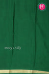 Pure Mysore Crepe Silk Saree -Mejentapink And Bottlegreen-PA09448