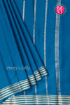 Pure Mysore Crepe Silk Saree -Peacockblue-PA0315145