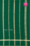 Pure Mysore Crepe Silk Saree-Bottlegreen-PA19482