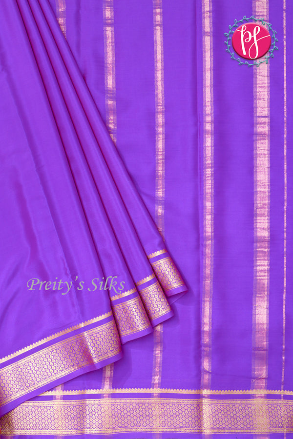 Pure Mysore Crepe Silk Saree -Lavender-PA84140