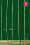 Pure Mysore Crepe Silk Saree-Mustardyellow And Bottlegreen-PA28981