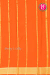 Pure Mysore Crepe Silk Saree-Mint green And Orange-PA22316