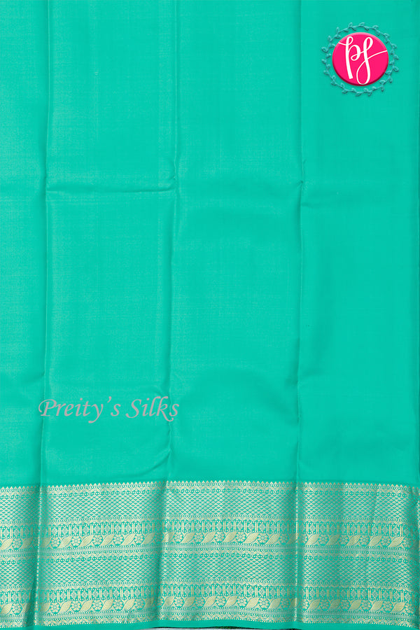 Pure Kanchipuram Silk Saree-Plum And Seagreen-PA25014