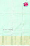 Pure Kanchipuram Silk Saree-Peacock Blue With Sea Green-PF81292
