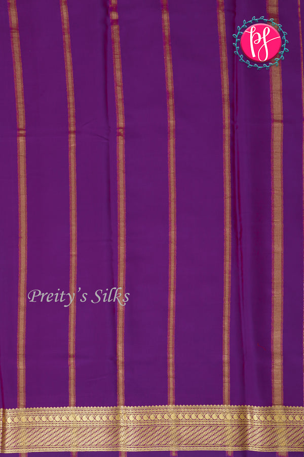 Pure Mysore Crepe Silk Saree-Mauve And Purple-PA22436