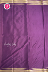 Pure Mysore Crepe Silk Saree-Pastelgreen And Deeppurple- PA57314