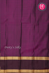 Pure Kanchipuram Silk Saree-Darkgreen And Very Dark Raspberry- PA17555