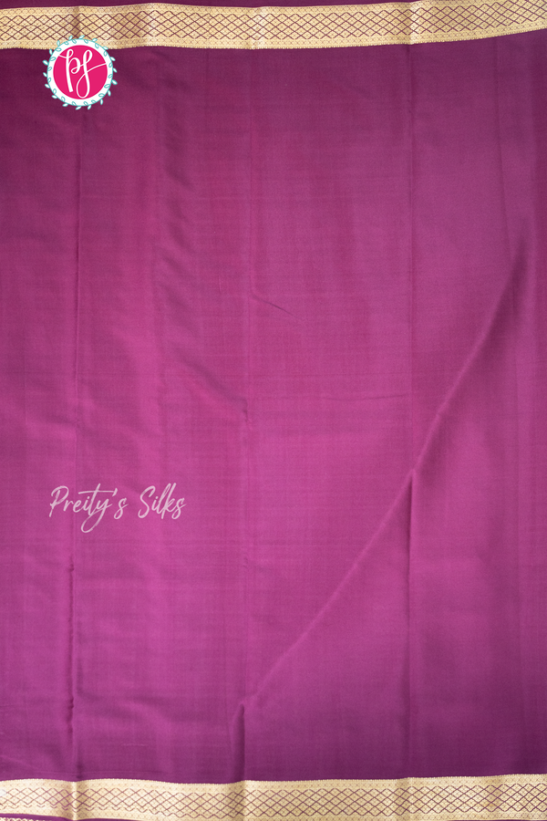 Pure Mysore Crepe Silk Saree-Deepwine-PA57163