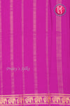 Pure Mysore Crepe Silk Saree-Contrast-Softpeach And Pink- PA19804
