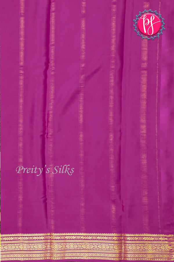 Pure Mysore Crepe Silk Saree-Lilac And Purple- PA28937