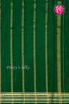 Pure Mysore Crepe Silk Saree-Yellow And BottleGreen-PA28717