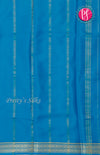 Pure Mysore Crepe Silk saree-Royal blue And Lightblue-PF37968
