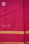 Pure Mysore Crepe Silk Saree- Steel Gray And Mejentapink-PA56316