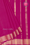 Pure Mysore Crepe Silk Saree-Pink-PA19558