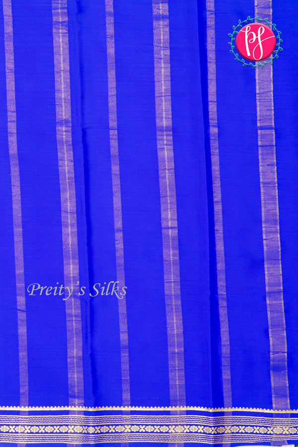 Pure Mysore Crepe Silk Saree -Royalblue-PF46924
