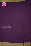 Pure Mysore Crepe Silk Saree-Half And Half pattern-DistempergreenAnd DeepPurple- PA56238