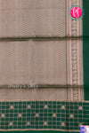 Kanchipuram Soft Silk Saree-Soft Coral Pink And Bottlegreen-PA27323