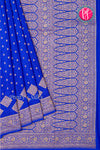 Pure Banarasi Crepe Silk Saree-Royalblue-PA22100