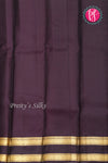 Pure Kanchipuram Silk Saree-Light brown And Darkbrown-PF45411