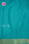 Pure Mysore Crepe Silk Saree-Half And Half pattern-Navyblue And Tealblue- PA56238