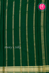 Pure Mysore Crepe Silk Saree-Rustred And Bottlegreen- PA34000