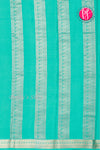 Pure Mysore Crepe Silk Saree-Double Checks-Deepwine And Aquablue-PA26523
