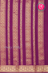 Pure Mysore Crepe Silk Saree-Olive green And DeepBurgundy -PA46832